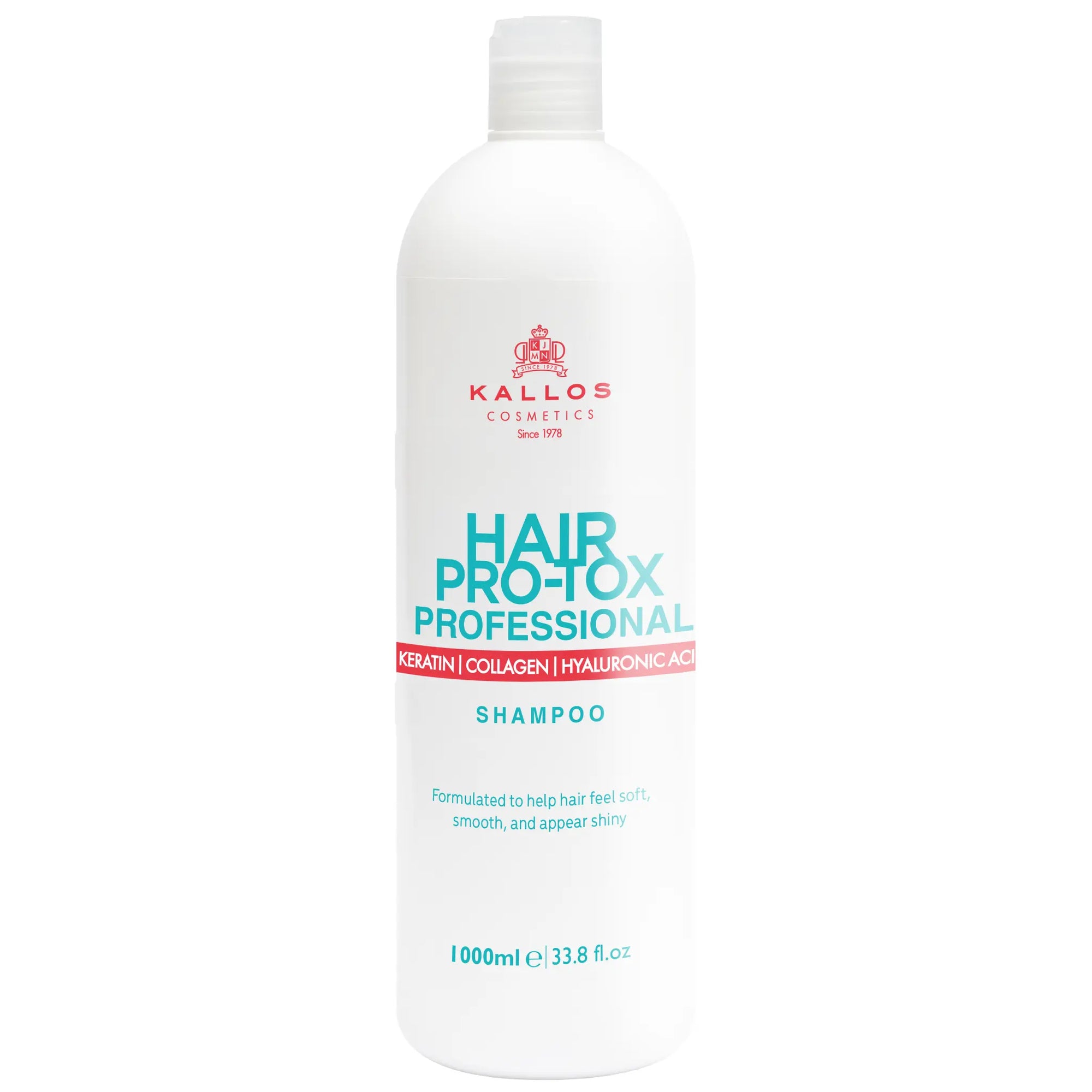 Kallos Cosmetics Hair Pro-Tox Professional Shampoo 1000 ml front side